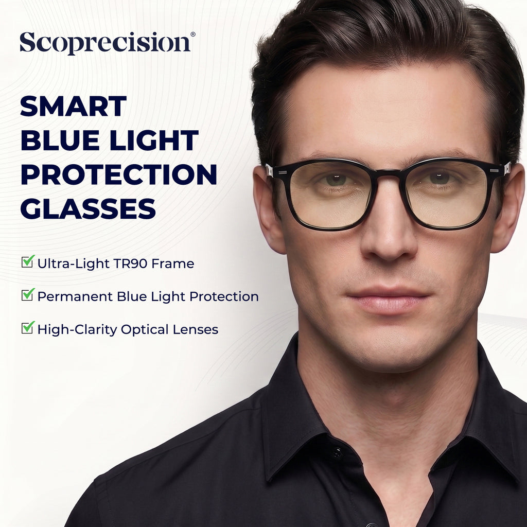 Smart Blue Light Protective Glasses Black