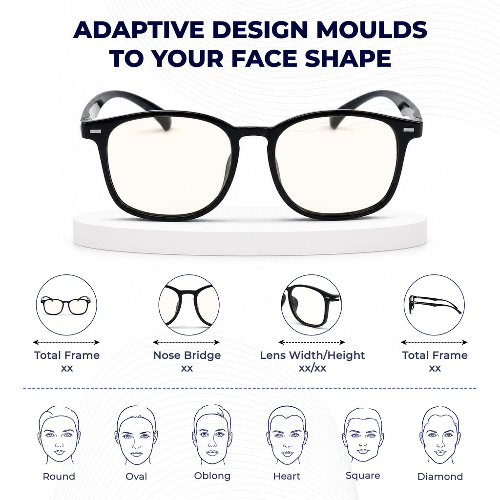 Smart Blue Light Protective Glasses Black
