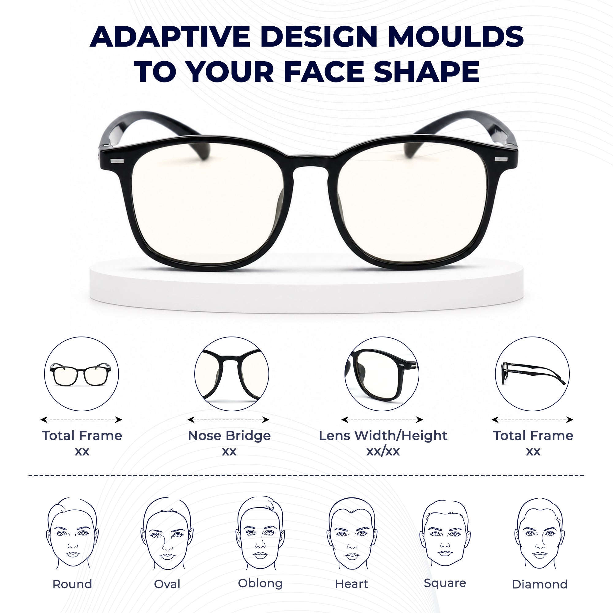 Smart Blue Light Protective Glasses Black