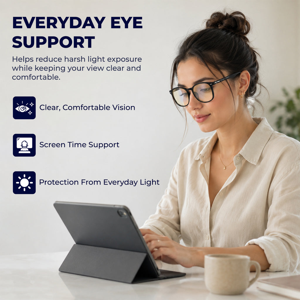 Smart Blue Light Protective Glasses Black